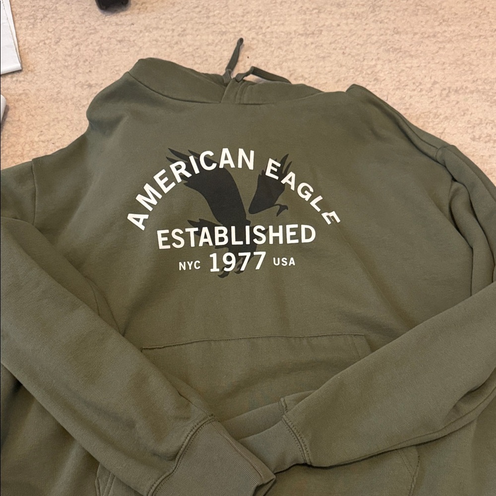 American Eagle Outfitters Dark Green Hoodie